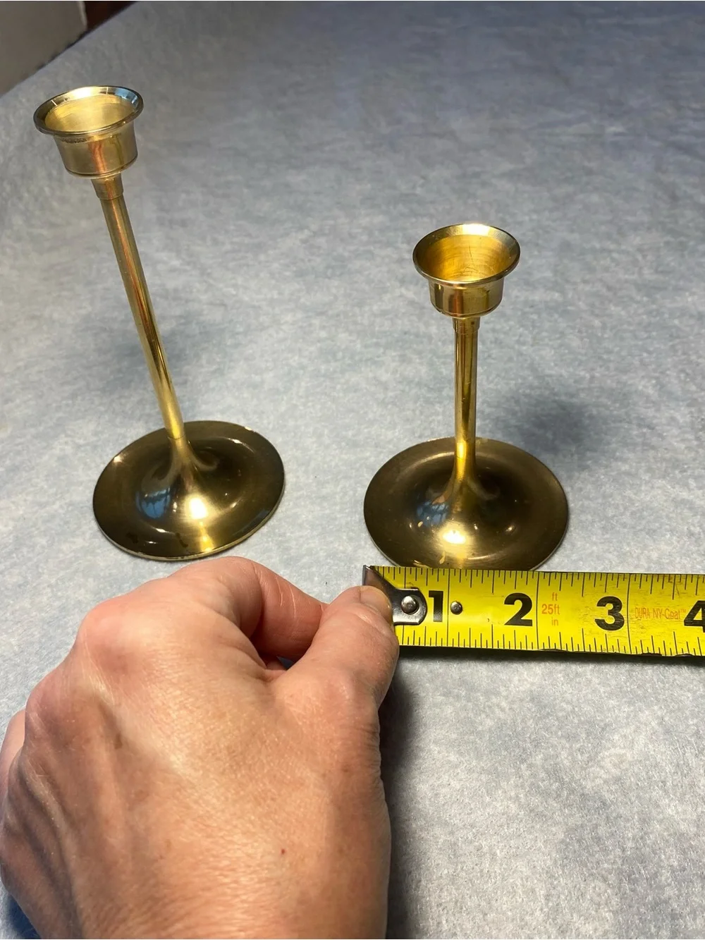 Brass Taper Candle Holders - Set of 2-Taiwan